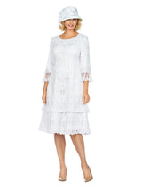 Elegant A-Line Tiered Lace Dress-Plus