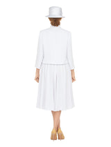 2pc Multi-Paneled Flare Dress w/ Jkt-Plus size