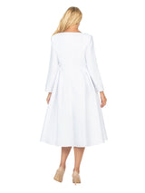 Timeless A-Line Dress with Jewel Brooch