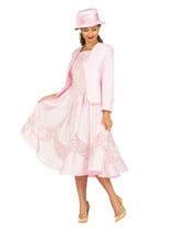 2pc Shantung+Lace A-line Dress w/ Jkt-Plus