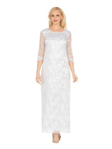 2pc Lux Sequined Lace Drs + Hi-low Cape