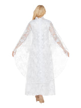 2pc Lux Sequined Lace Drs + Hi-low Cape