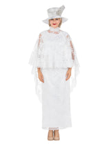 2pc Lux Lace Drs + Stand Collar Cape