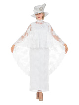 2pc Lux Lace Drs + Stand Collar Cape