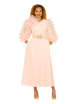 Ruffle Puff Slv Maxi Dress w/ Butterfly Belt-Plus