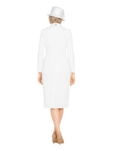 Notch Collar Long Sleeve Waisted Sheath Dress-Plus