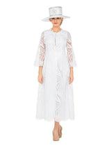 Vintage-Inspired Embroidered Lace Midi Dress