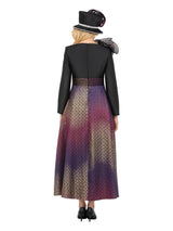 Ombré Metallic Brocade Shoulder Detail Dress-Plus