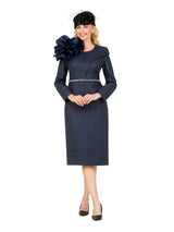 Midnight Bloom Jacquard Dress