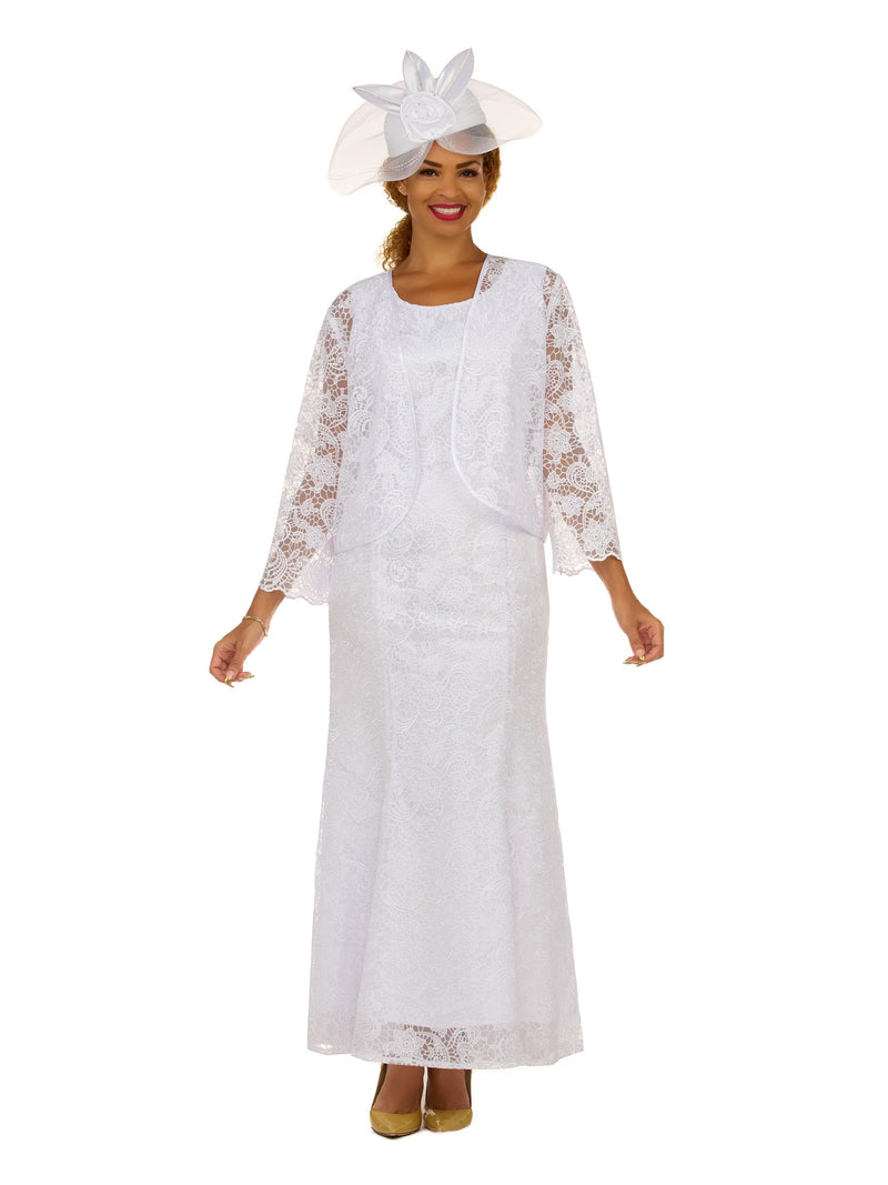 2pc Lace Maxi Dress w/ Sheer Bolero Jacket-Plus