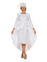 Sequin Lace Hi-Lo Drs w/ Statement Bow Waist-Plus