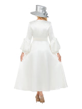 Belted A-line Dress w/ Beaded Embroidery