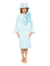 Ovsz Ruffle Bell Slv Scuba Dress