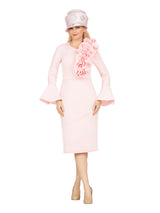 Ovsz Ruffle Bell Slv Scuba Dress