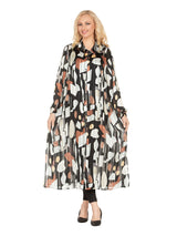 Chiffon Shirt Dress in Abstract Print