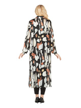 Chiffon Shirt Dress in Abstract Print