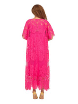 V-neck Short Slv Lace Dress w/ Slip