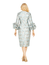 Brocade Shift Drs w/ Exaggerated Balloon Cuffs