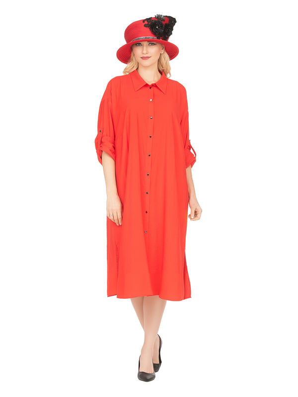 Flowy Button Down Shirt Dress