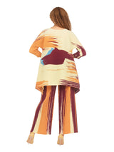 2pc Multi Print Pants Set with Pleats