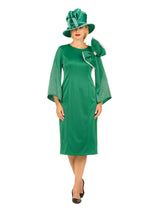 Stoned Bell Slv Shift Dress w/ Ovsz Bow