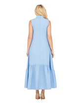 Luxury Flare Dress with Handcrafted Floral Detail