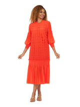 Modern Elegance Beaded Midi Dress in Pleats