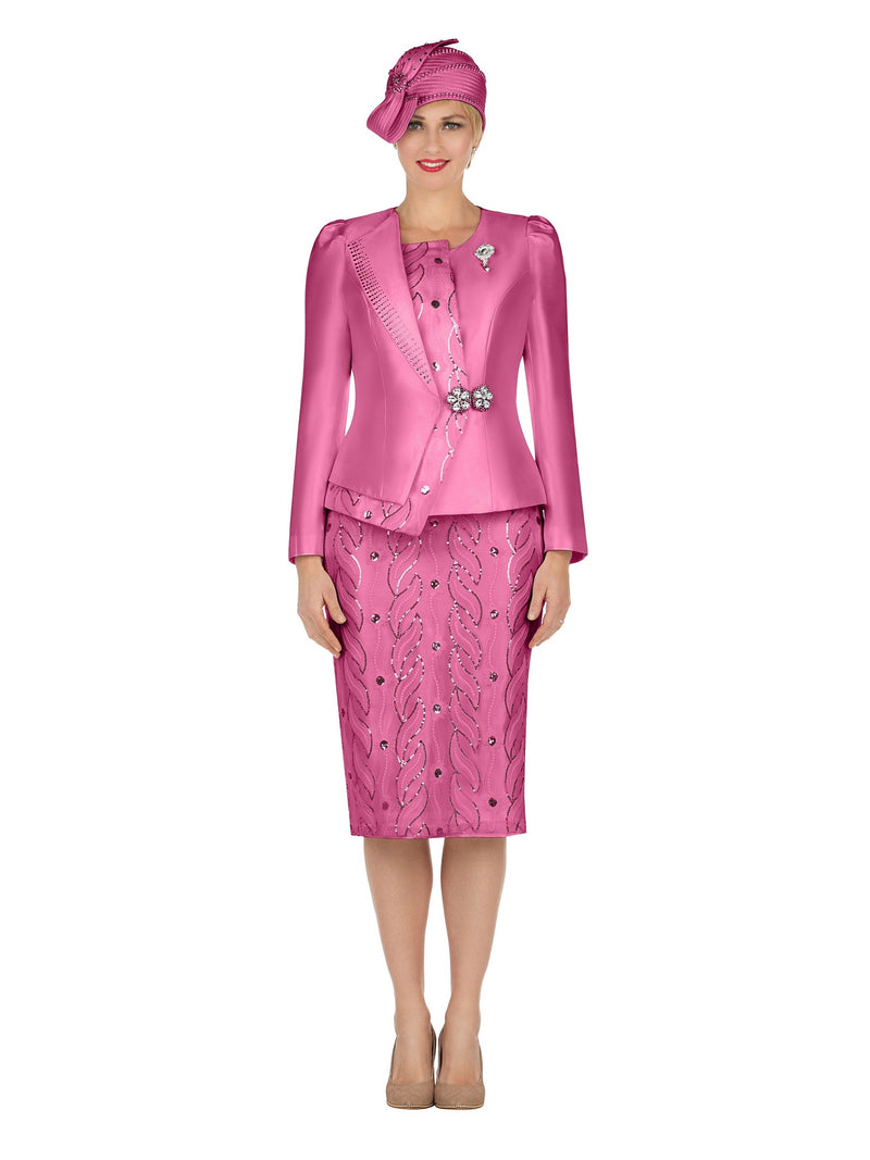 2pc Silky Twill Jkt Sequined Lace Skirt Suit – Giovanna Apparel