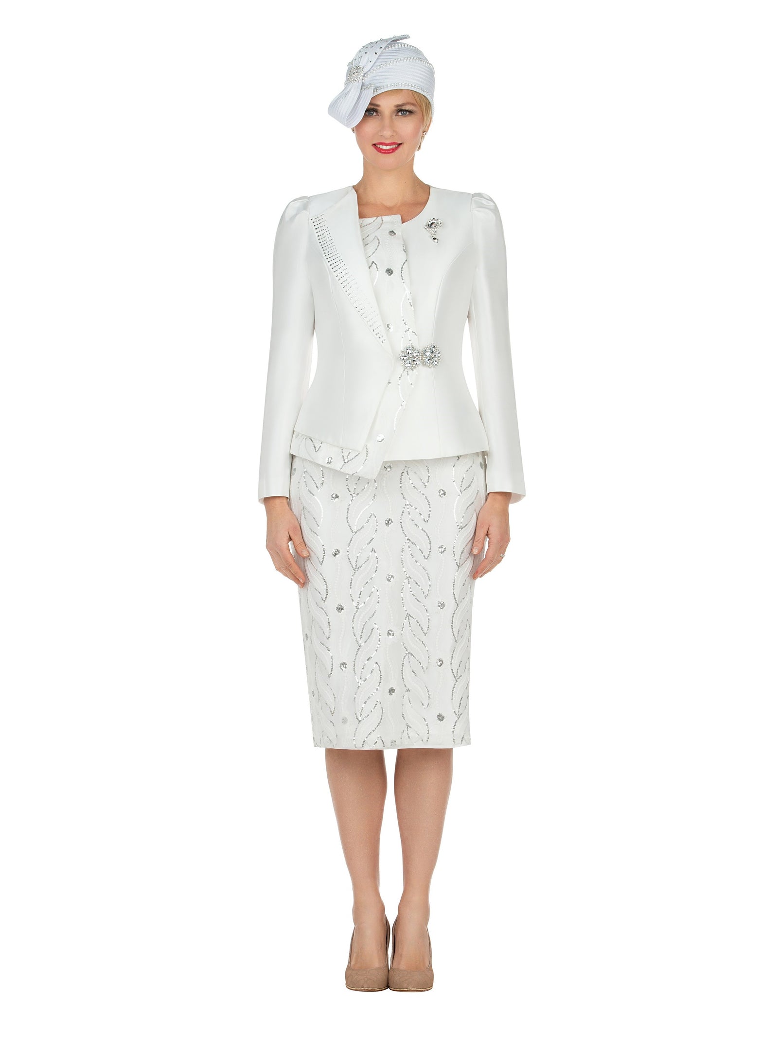 【SET販売】MEDI ALICIA JACQUARD JACKET&SKIRT 2pc Silky Twill Jkt + Sequined Lace Skirt Suit – Giovanna