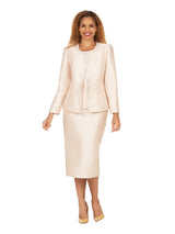 3pc Silky Twill Skt Suit w/ Meteoric Stones