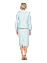 3pc Silky Twill Skt Suit w/ Meteoric Stones