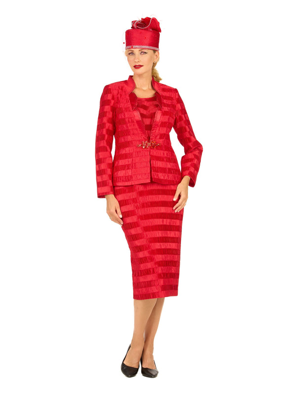 Classic Crinkle Satin 3pc Suit Ensemble