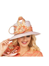 Elegant Jeweled Loop Crown Wide Brim Hat