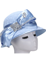 Bucket Hat w/ Oversized Bow and Rhinestones