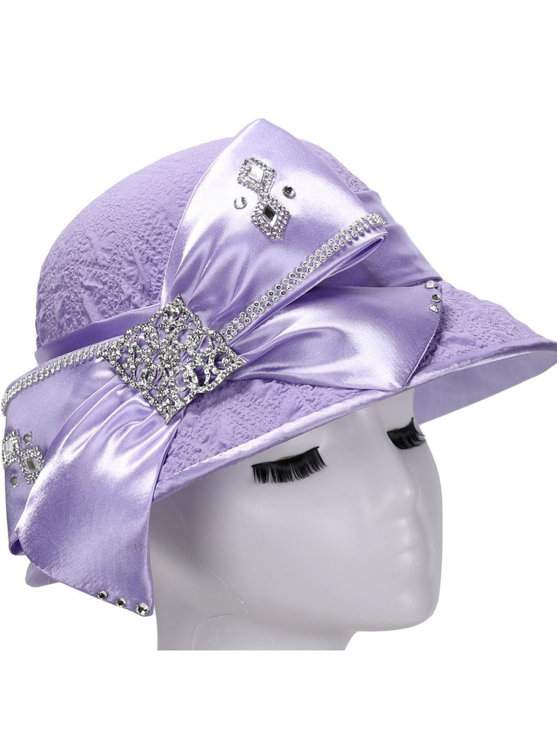 Bucket Hat w/ Oversized Bow and Rhinestones