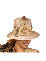 Elegant Jeweled Loop Crown Wide Brim Hat