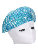 METALLIC STONED BERET HAT