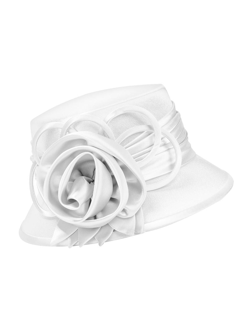 Small Brim w/ Ribbon Flower Basic Hat