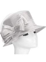 Bow Decorated Small Brim Ribbon Hat