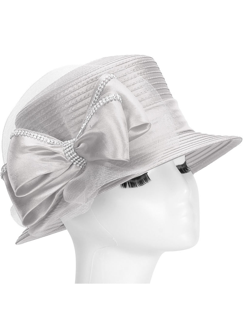 Bow Decorated Small Brim Ribbon Hat