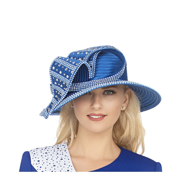 Wide Brim Hat w/ Rhinestone Decor – Giovanna Apparel display picture 1