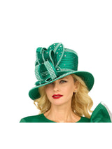 Elegant Rhinestoned Satin Rbn Hat