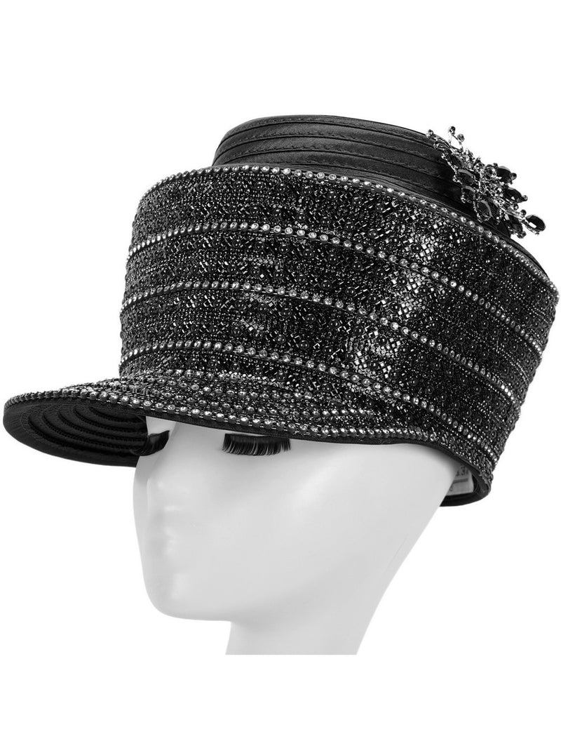 STONED CAP SHAPE RIBBON HAT