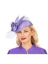 Pillbox Hat with Veil & Petal Rosette
