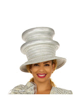 Dazzling Triple-Tier Rhinestone Church Hat