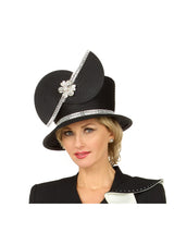 Couture Swirl Accent Jeweled Med Brim Hat