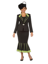 Lime Blossom Elegance 3 Piece Skirt Suit