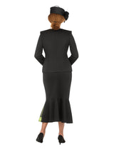 Lime Blossom Elegance 3 Piece Skirt Suit-Plus
