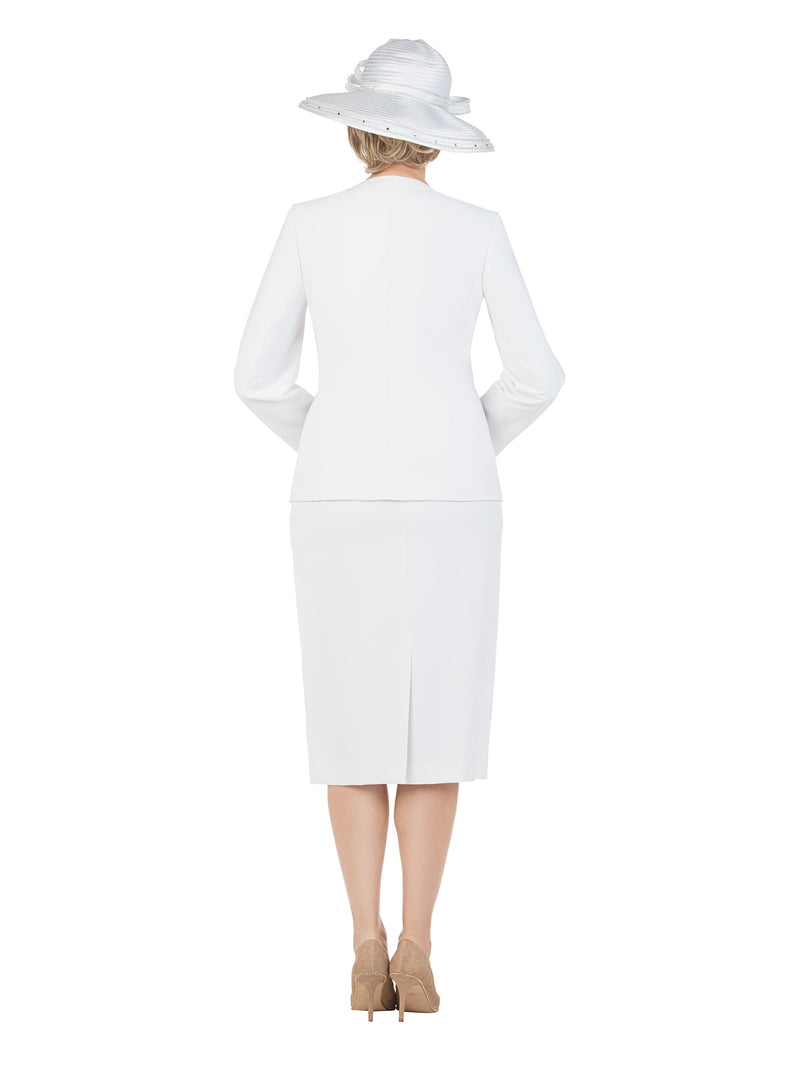 3pc Embellished Clean Lines Skirt Suit-Plus