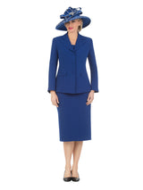 2pc Notch Collar 3-button Skirt Suit-Plus